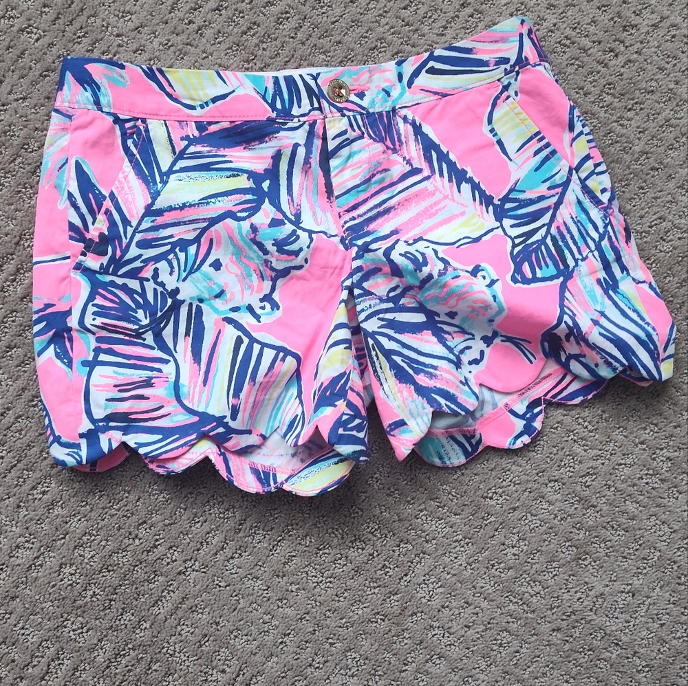 Lilly Pulitzer Tiki Pink Cabana Crazed Buttercup Shorts